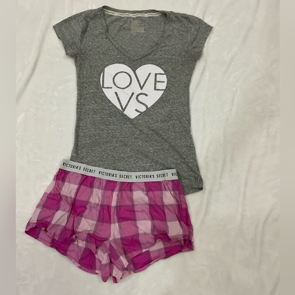 Angels Collection Victoria's Secret Checkered Shorts Pj Set